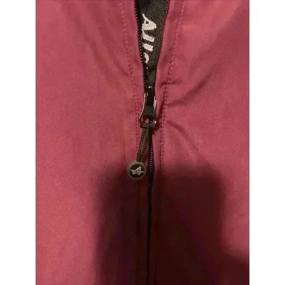 Alleson Women’s Large Track Suit Burgandy Stripped Pockets Zip - Picture 7 of 16